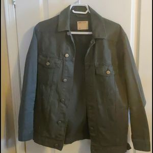 ASOS KHAKI GREEN DENIM JACKET US 4
